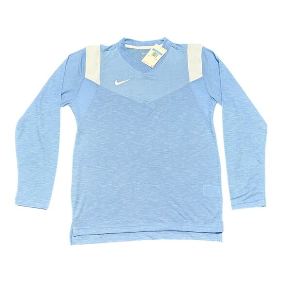 Nike Mens Dri-FIT Long Sleeve Football Top North Carolina UNC Blue (M) NWT - Picture 1 of 3